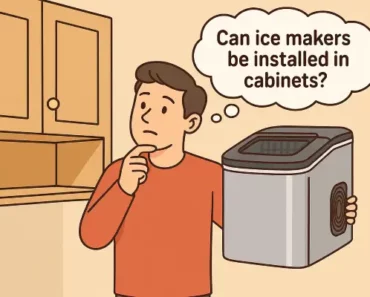 Can ice makers be installed in cabinets?