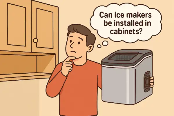 Can ice makers be installed in cabinets? 4 Can ice makers be installed in cabinets