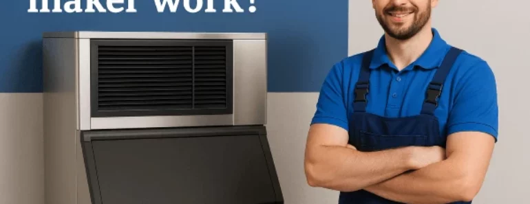 How does a commercial ice maker work?