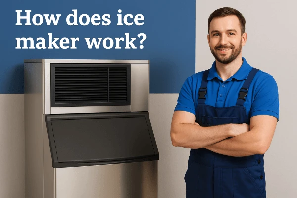How does a commercial ice maker work? 1 How does a commercial ice maker work