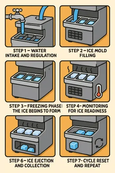 How does an ice maker work