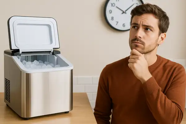 How long does an ice maker take to make ice? 1 How long does an ice maker take to make ice